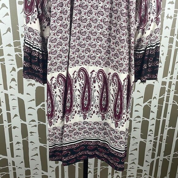Altar’d State Boho Paisley Print Baby Doll Dress 3/4 Sleeves M - Picture 11 of 11